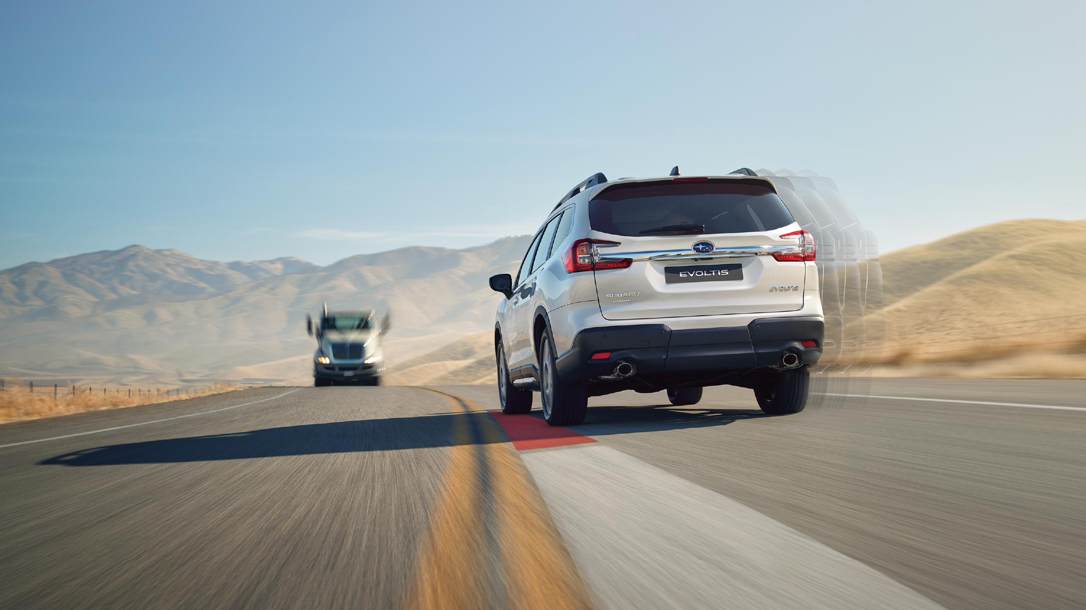 Subaru Evoltis en carretera