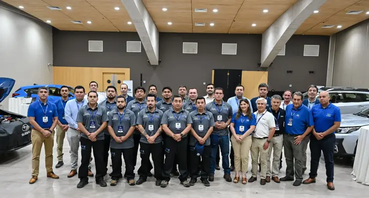 Equipo Subaru en exhibición de autos en las olimpiadas de venta