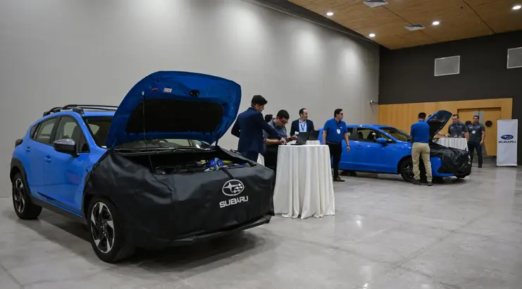 Exhibición de autos Subaru