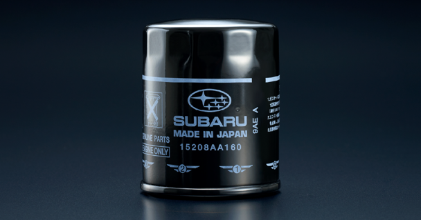 filtro de aceite Subaru con vista frontal
