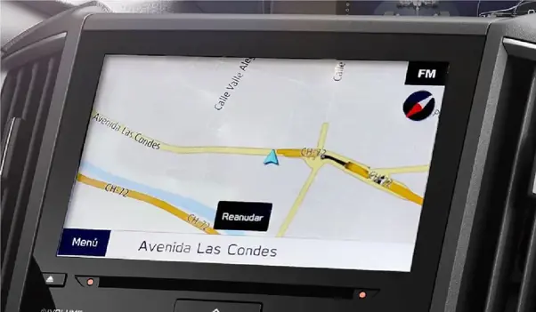 pantalla inteligente mostrando mapa