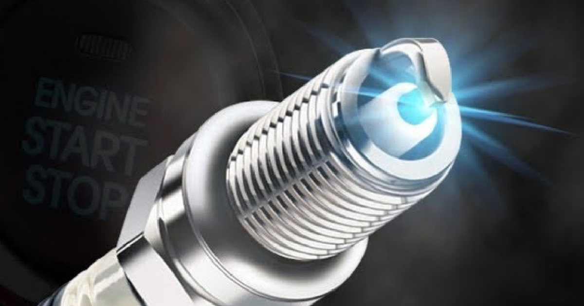 ilustración de bujía sobre fondo negro