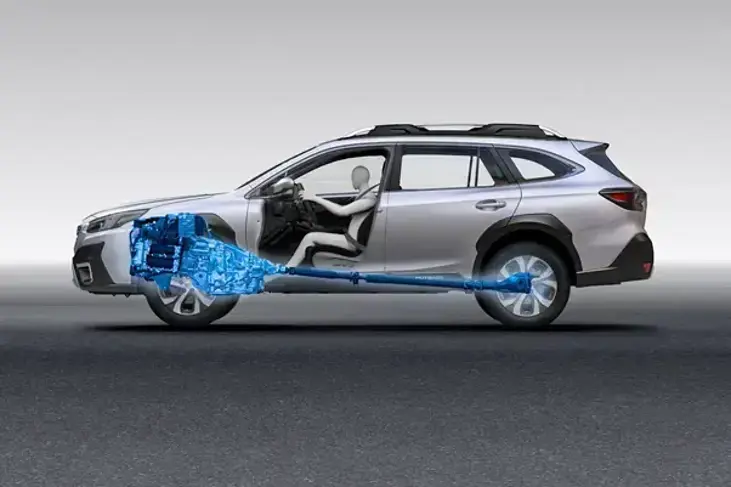 Ilustración de funcionamiento de motor de combustión en auto Subaru