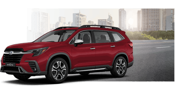 Modelo New Evoltis color rojo con ciudad de fondo